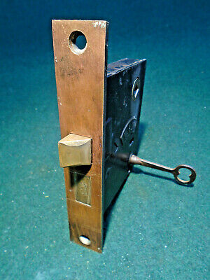 BLW #P620 MORTISE LOCK with KEY!  - 1893 FULLY RESTORED (11881-1)