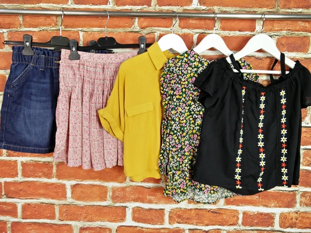 GIRLS BUNDLE AGE 9-10 YEARS NEXT etc DENIM SKIRT TOP T-SHIRT BLOUSE KIDS 140CM