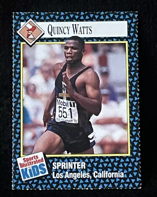 QUINCY WATTS ROOKIE 1992 Sports Illustrated for Kids SI USA Track Olympics NM+
