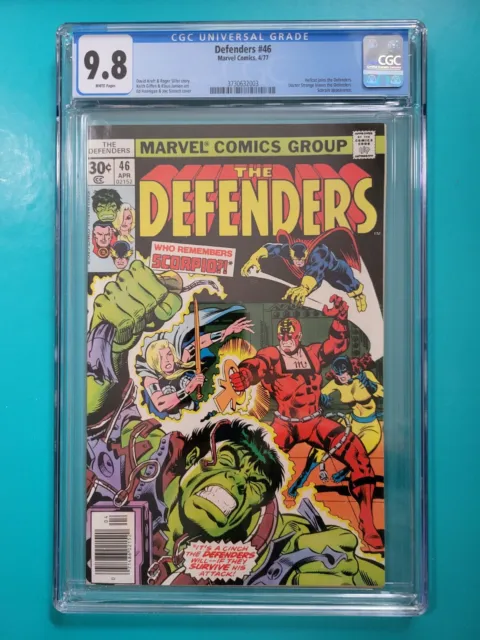 Defenders #46 CGC 9.8 NM/M 1977 Hellcat Joins The Defenders WHITE Pages Scorpio