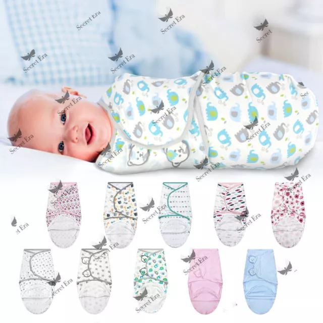 0-6 Months Newborn Baby Infant Swaddle Blanket Adjustable Wrap Cotton Sleep Bags