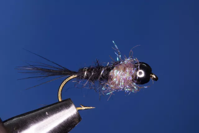 Fliegentom Nymph 3 pieces Black Standard Nymph with UV-tan Thorax