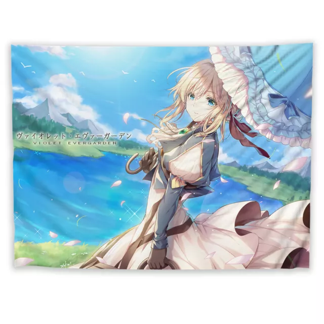 Violet Evergarden Wandteppich Kunst Wandbehang Bettdecke Poster