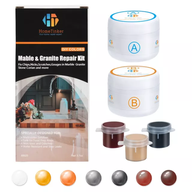 Granite Repair Kit & Quartz Countertop Chip Repair KitColor Match Marble