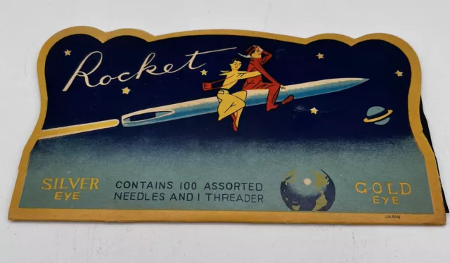 Vintage Assorted Sewing Needles Threader Gold Eye Silver Eye 100