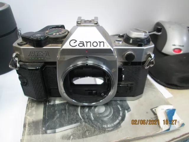 Canon AE-1 Program 35mm SLR Camera with 50mm f/1.8 Lens+ 135mm 2.8 auto tele