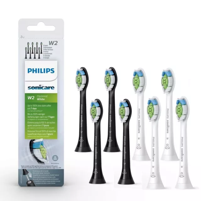 8 Stück Рhilips Sonicare W2 HX6064/10 Optimal White Ersatzbürste Aufsteckbürste