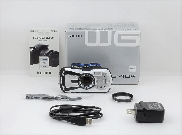 【Top Mint】RICOH Waterproof digital camera RICOH WG-40 White From Japan