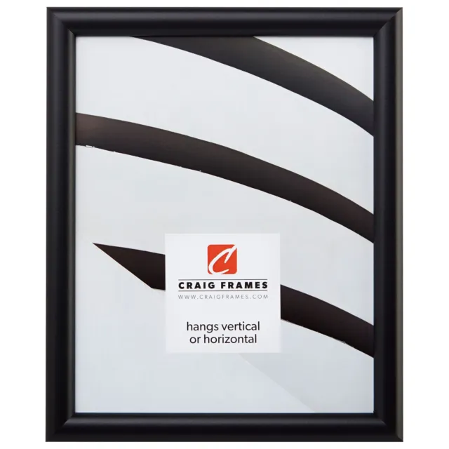 Craig Frames .75 Inch Wide Bullnose Satin Black Poster Frames & Picture Frames