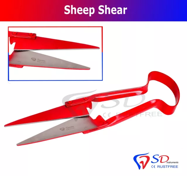 Sheep Shears 12" Topiary Made Of Quality Steed Red Livestock Supplies CE NEW