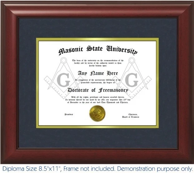 FREEMASON DIPLOMA Personalized With Your Name Date Best On EBay 