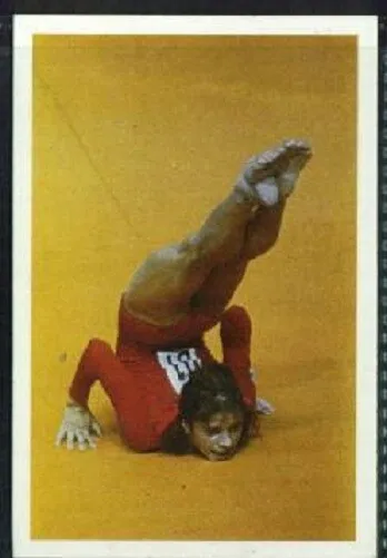 Scarce Trade Card of Olga Korbutt, Athletics 1986