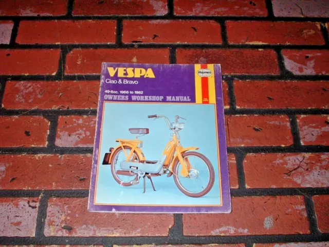 Haynes Manual For Vespa Ciao And Bravo Mopeds. 1968 To 1982.