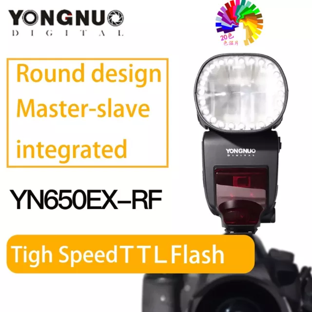 Flash inalámbrico Speedlite YONGNUO YN650EX-RF TTL HSS GN60 para Canon DSLR Studio