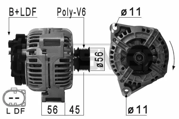 MESSMER Generador 120A 14V para Mercedes-Benz Clase C E 200