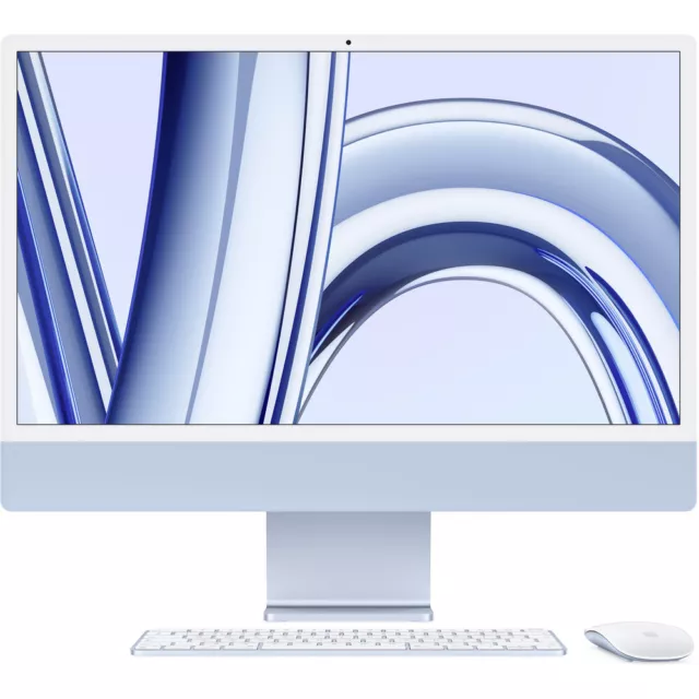Apple iMac 24 Retina 4.5K (M3, 2023) 61 cm (24 Zoll) Blau  Apple M3 8-Core CP...