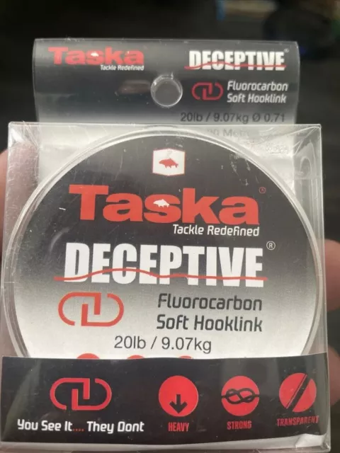 Taska Deceptive Fluorocarbon - Fising - Soft Hooklink - 20lb