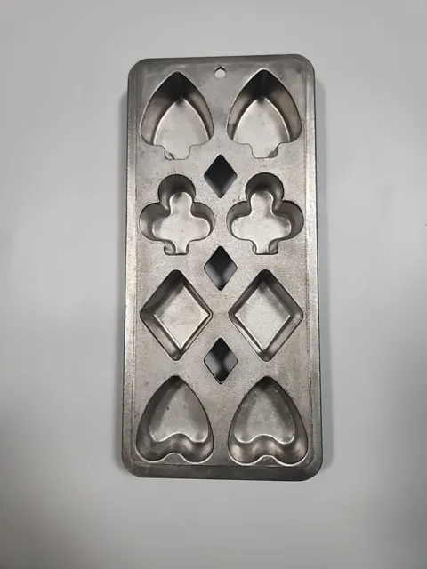 VTG Wear Ever Cast Aluminum Baking Pan Mold 2798, Playing Card Suits