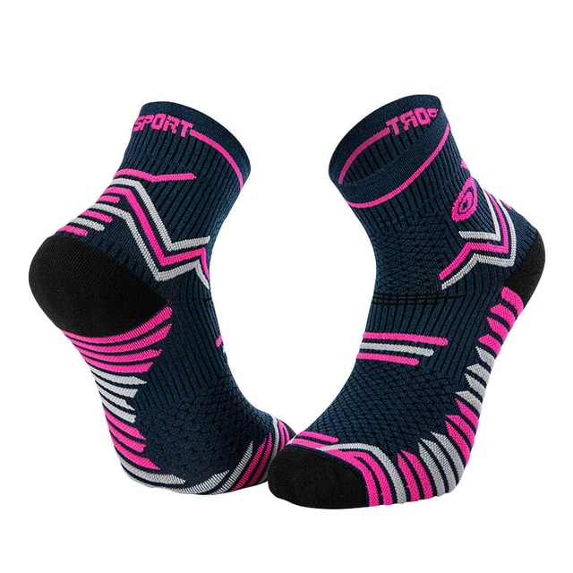 Chaussettes BV Sport Ultra marine et rose 39/41 bleu marine