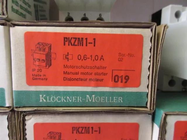 KLOCKNER Moeller PKZM1-1  Circuit Breaker 1 - 1.6 Amp