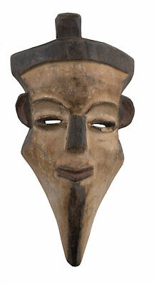 Masquette Kongo Mask DRC African Wood 20 CM Passport Art Diminutive 16917
