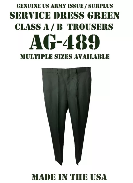 MEN'S US ARMY DRESS GREEN CLASS A B UNIFORM PANTS MILITARY Pick Your Size
