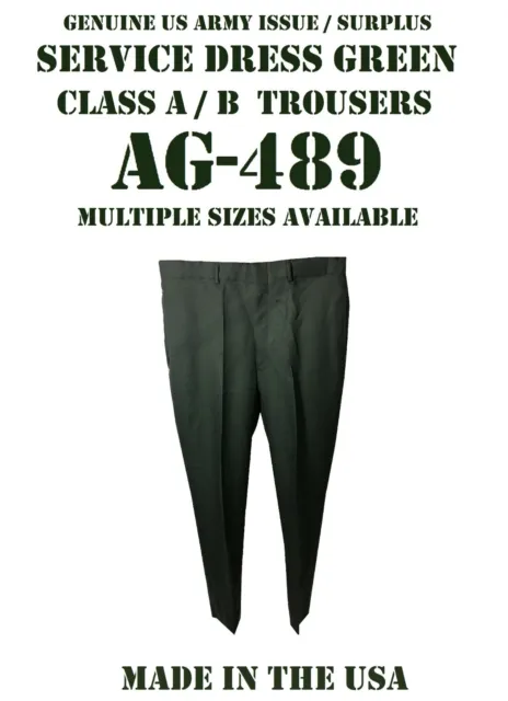 NEW MEN'S US ARMY DRESS GREEN CLASS A B UNIFORM PANTS MILITARY Pick Your Size