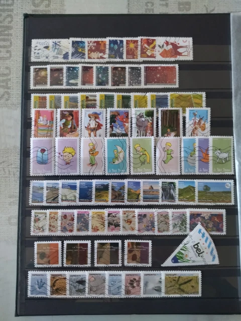 76 Timbres Auto adhésifs Oblitérés Année 2021 Tous Différents