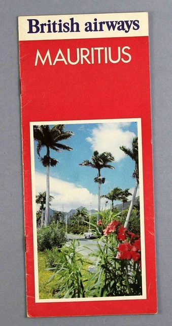 British Airways Mauritius Vintage Airline Brochure 1973 Ba
