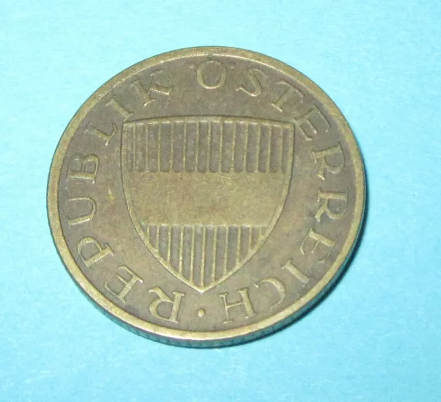 Austria 50 Groschen coin 1980 (1959-2001) Republik Osterreich gentiana flower