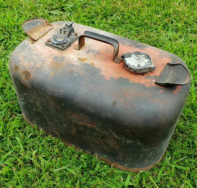 VINTAGE SUZUKI OUTBOARD 4 Gallon Metal Boat Gas Fuel Tank 15 Liters w
