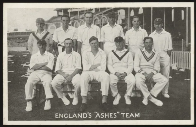 Real Photo - 'England's "Ashes" Team' (1926) - Unused Cricket Postcard