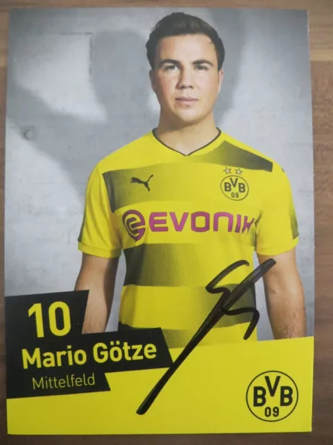 Handsignierte Autogrammkarte *MARIO GÖTZE* Borussia Dortmund BVB 17/18 2017/2018