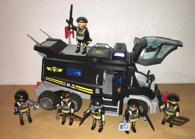 PLAYMOBIL City Action 71003 SWAT Truck Voiture de police avec lumière bleue Jouet pour enfants à partir de 4 ans