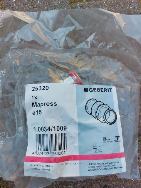 Geberit Mapress 25320, Verbandskupplung 15mm Kohlenstoffstahl