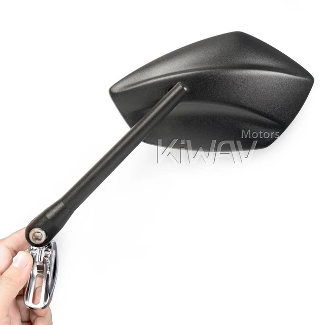Rétroviseurs noir PalmII convex aspheric base chromée pour Yamaha FJR FZR FZS