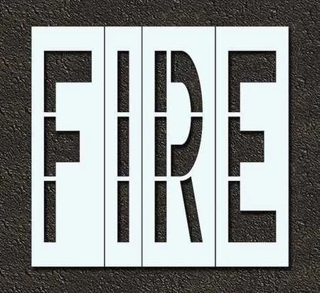 RAE STL-116-79601 Pavement Stencil,Fire,96 in
