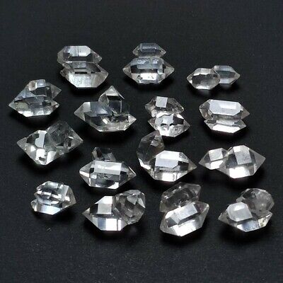7g/15pcs/8-12mm AAAA Top Quality Herkimer Diamond Quartz Crystal Healing 1257