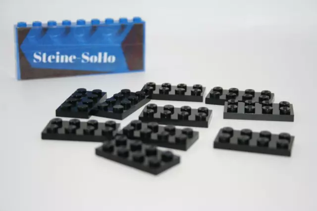 Lego (c) piastra 10x 2x4 - 3020 - nero - piastra 2x4 - black