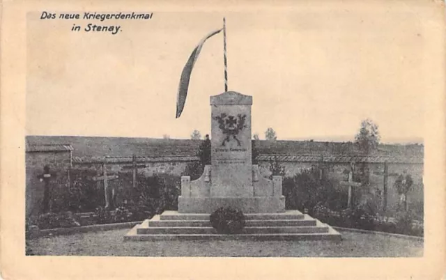 Stenay AK Kriegerdenkmal Feldpost 1917 Briefstempel 1.WK Ansichtskarte France