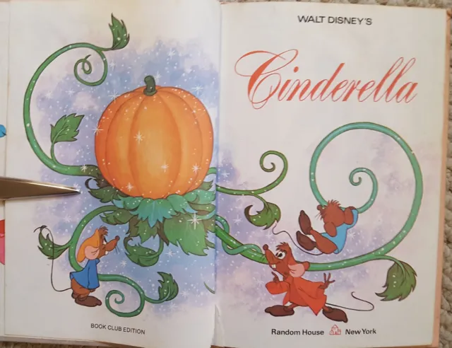 Walt Disney's Cinderella (1974) Book Club Edition Used Wonderful World of Readin 3