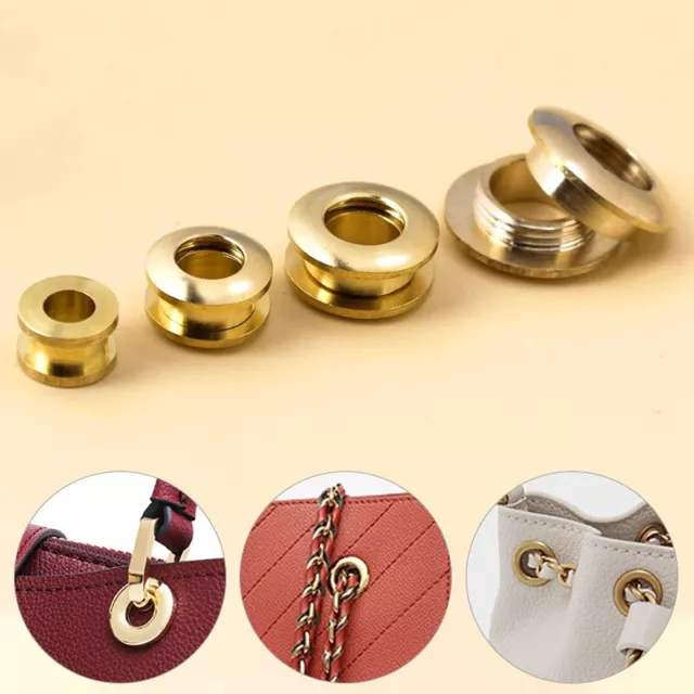 Brass Eyelets Screw on Eyelet With Washer Grommets Leather Craft Hardware Tools