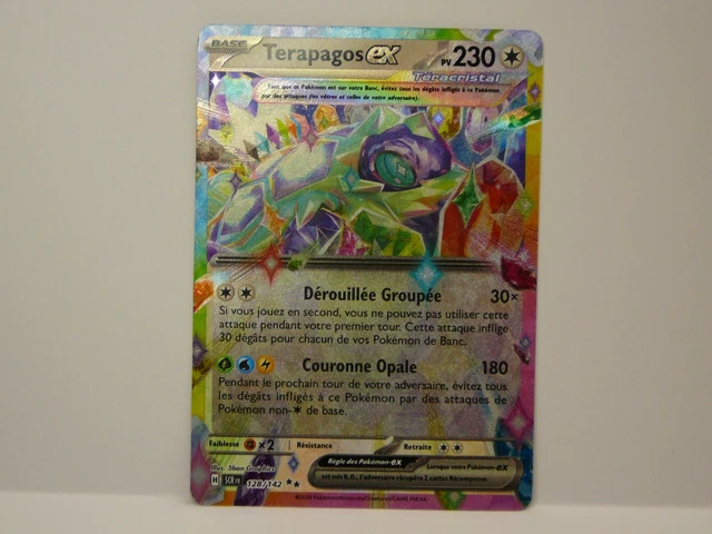CARTE POKÉMON TERAPAGOS ex 128/142 EV07 Couronne Stellaire Double Rare ...