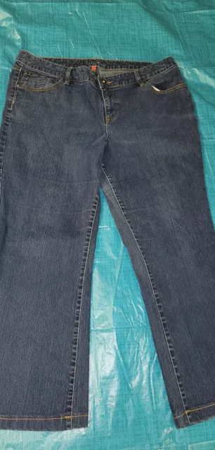 Apt 9 SZ 18W Stretch 40" Waist x 26" Long Denim Blue Jeans Comfort Womans