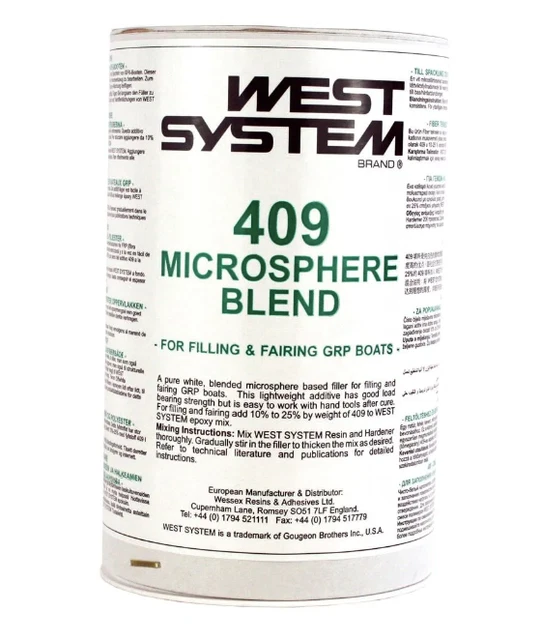 West System 409 Microsphere Blend 100g Fibreglass Epoxy Resin Repair Boat Dinghy
