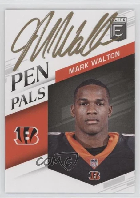 2018 Donruss Elite Pen Pals Gold Ink Mark Walton #PP-MW Rookie Auto RC