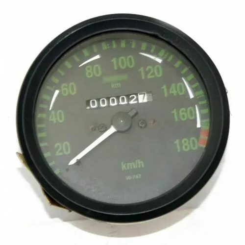 Speedometer 0-180 Kph Speedo Black Face Vintage Bikes R45 @