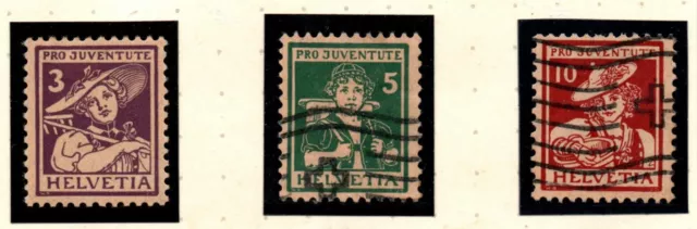 Schweiz Briefmarken Pro Juventute 1916 Michel 130-132 wie abgebildet (CH56)