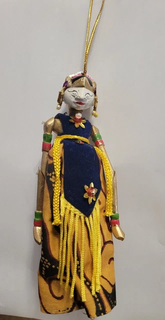 Wayang Golek puppet  Indonesian  ornament circa 1930