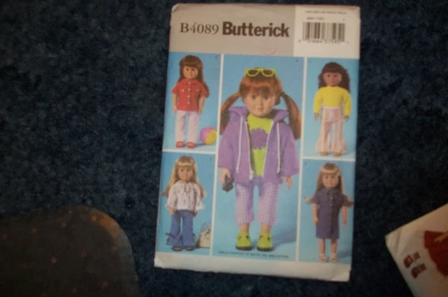 Butterick B4089Doll Dress Pattern. New for 18" Dolls/American Girl